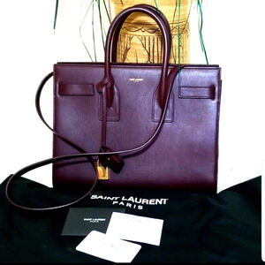 Yves Saint Laurent YSL BO Mini Sac Jour Bag Amarena Deep Purple Luxury Like NEW